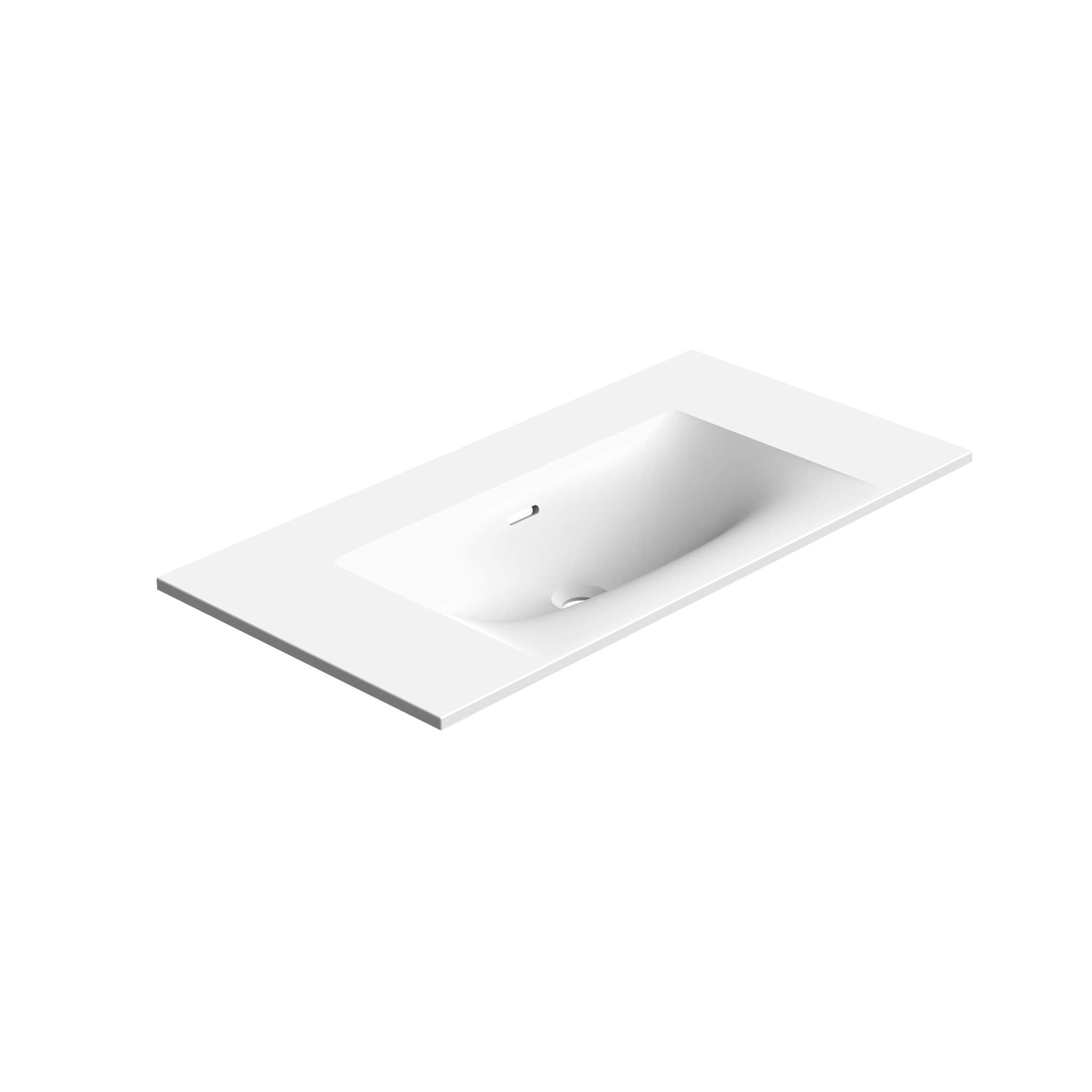 white matte vanity top