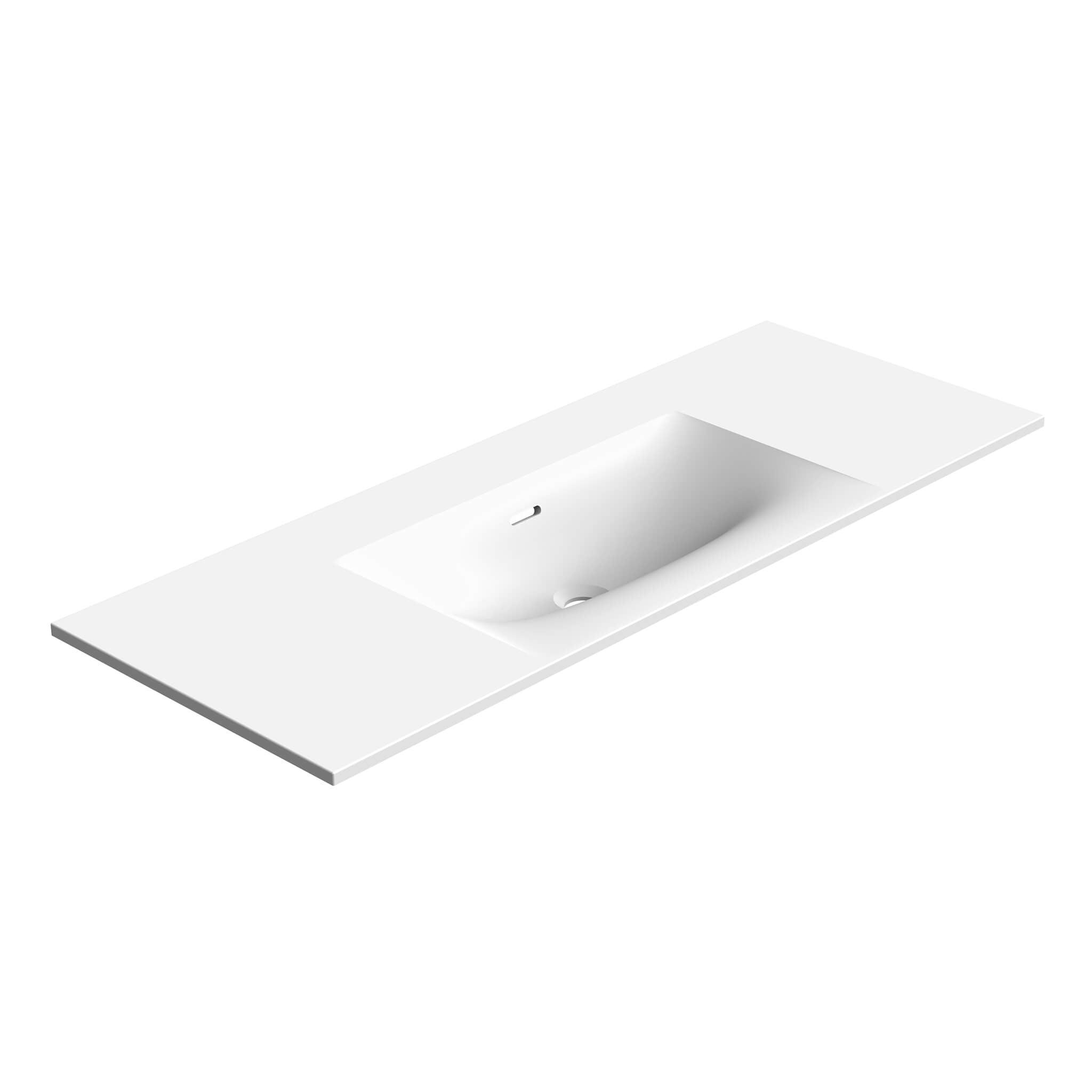 white matte vanity top