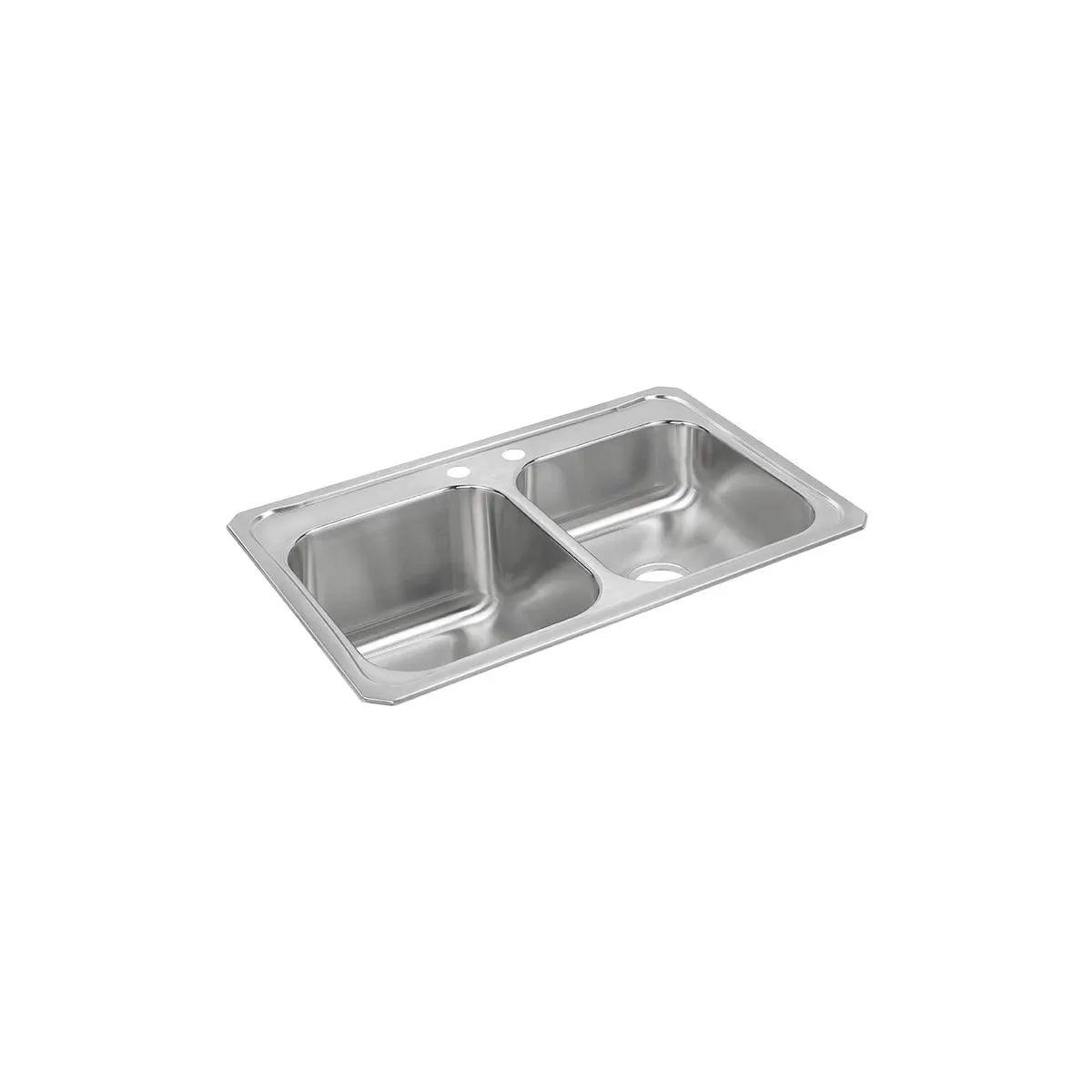 Elkay Celebrity 33" x 22" x 10-1/4" Equal Double Bowl Drop-in Sink with Right Small Bowl by Elkay