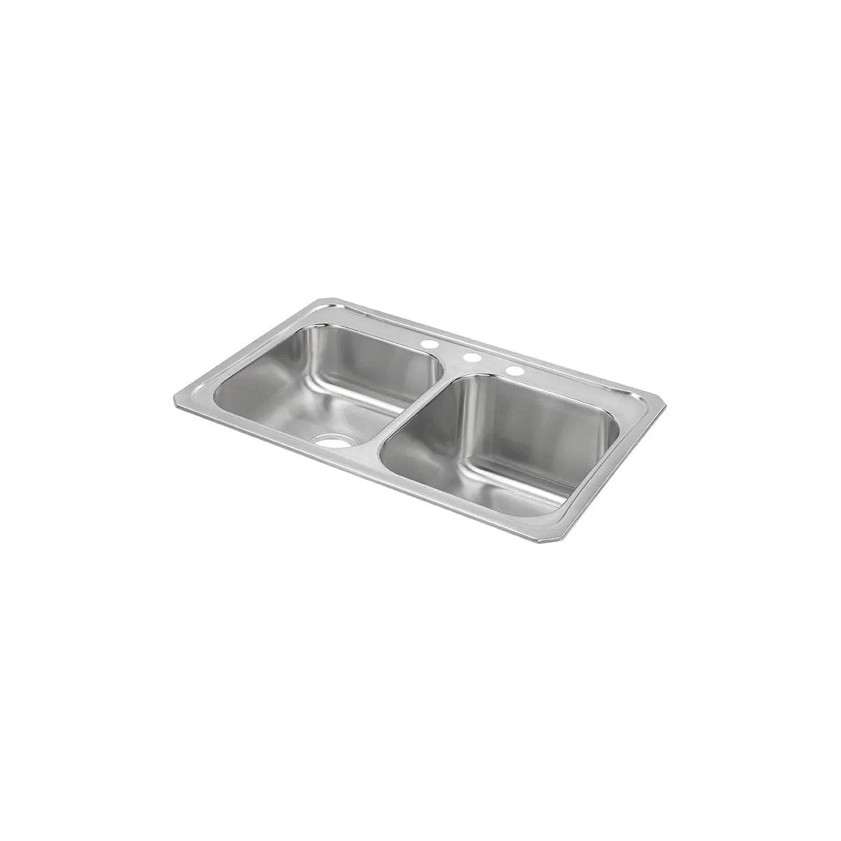 Elkay Celebrity 33" x 22" x 10-1/4" Equal Double Bowl Drop-in Sink with Left Small Bowl by Elkay