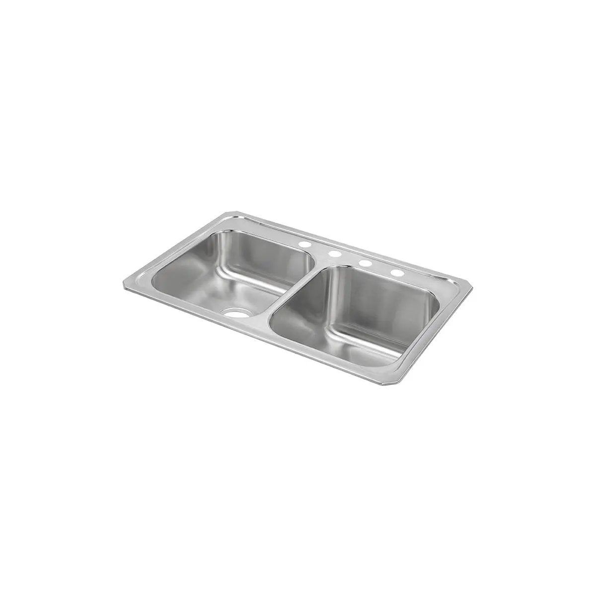 Elkay Celebrity 33" x 22" x 10-1/4" Equal Double Bowl Drop-in Sink with Left Small Bowl by Elkay