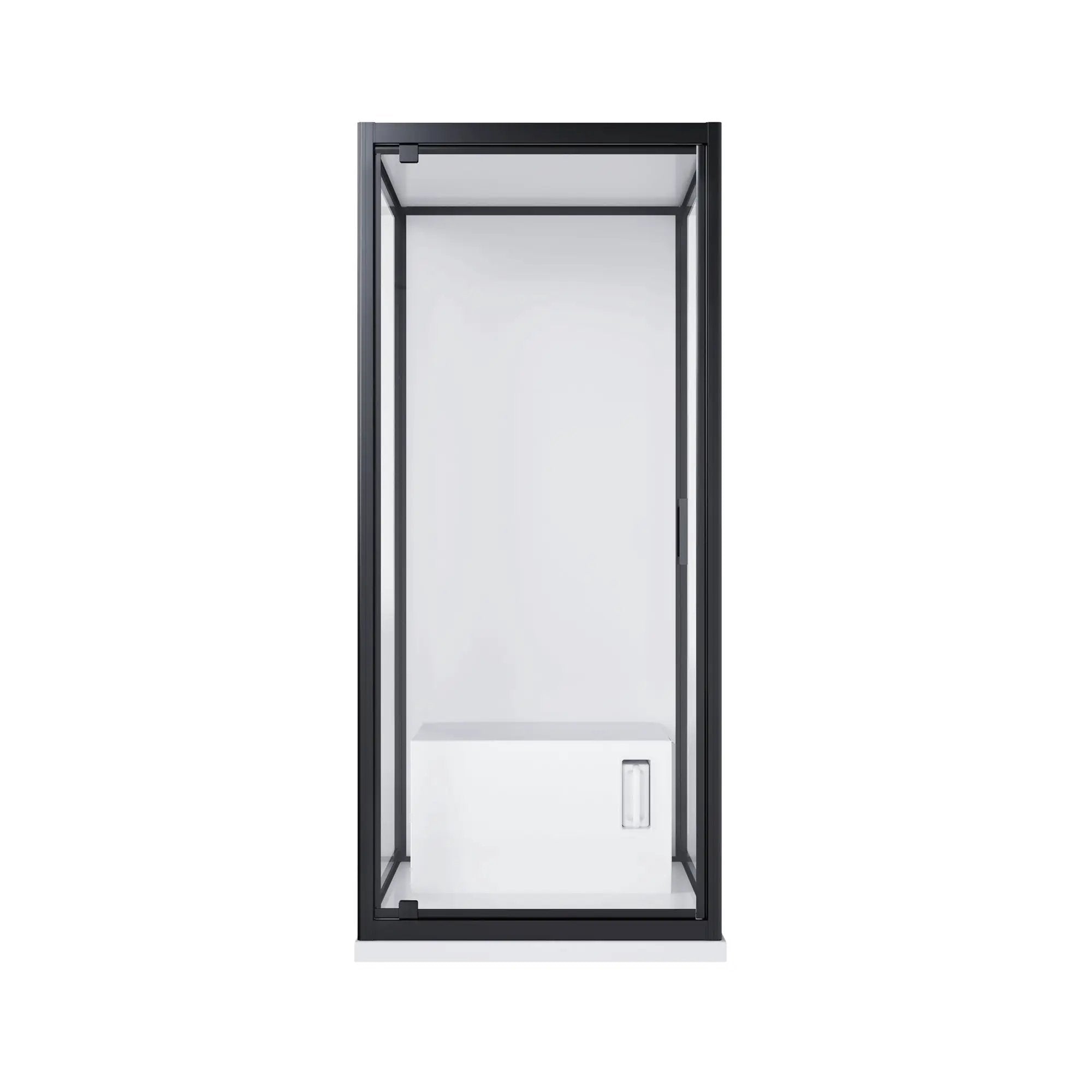 black - white steam enclosure