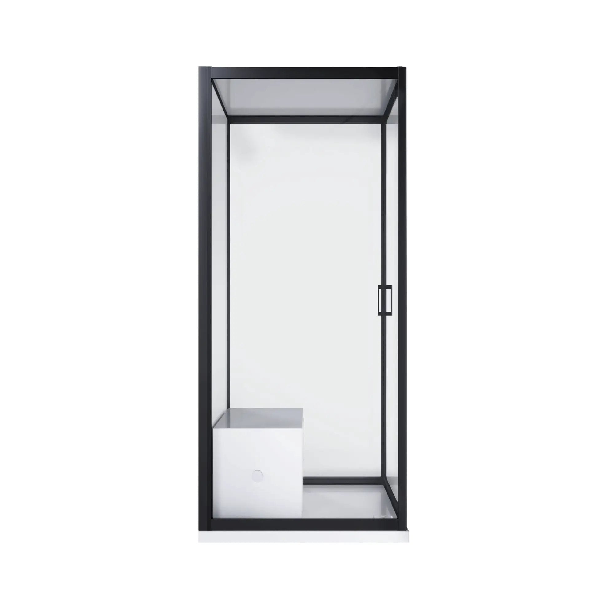 black - white steam enclosure