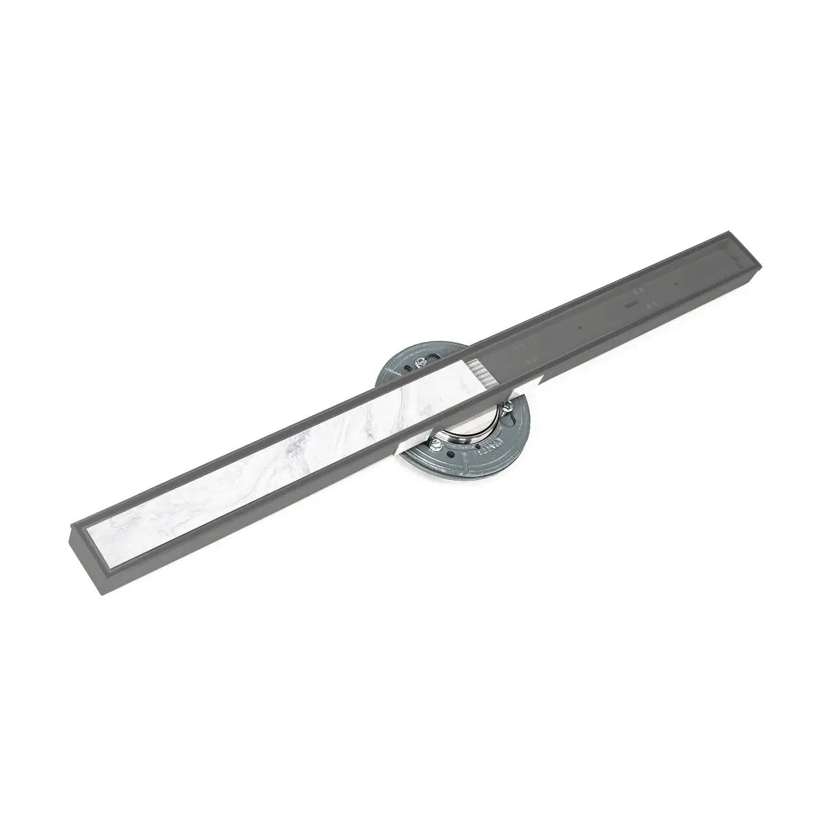Infinity Drain 96" S-Stainless Steel Series High Flow Complete Kit with Tile Insert Frame with ABS Drain Body, 3" Outlet by Infinity Drain