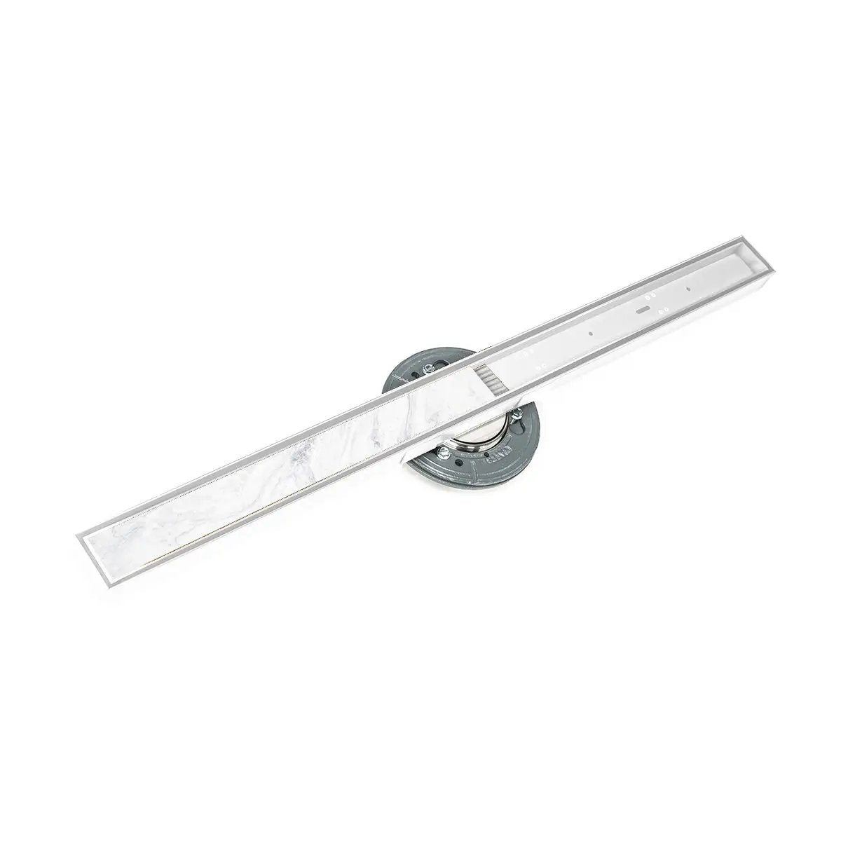 Infinity Drain 96" S-Stainless Steel Series High Flow Complete Kit with Tile Insert Frame with ABS Drain Body, 3" Outlet by Infinity Drain