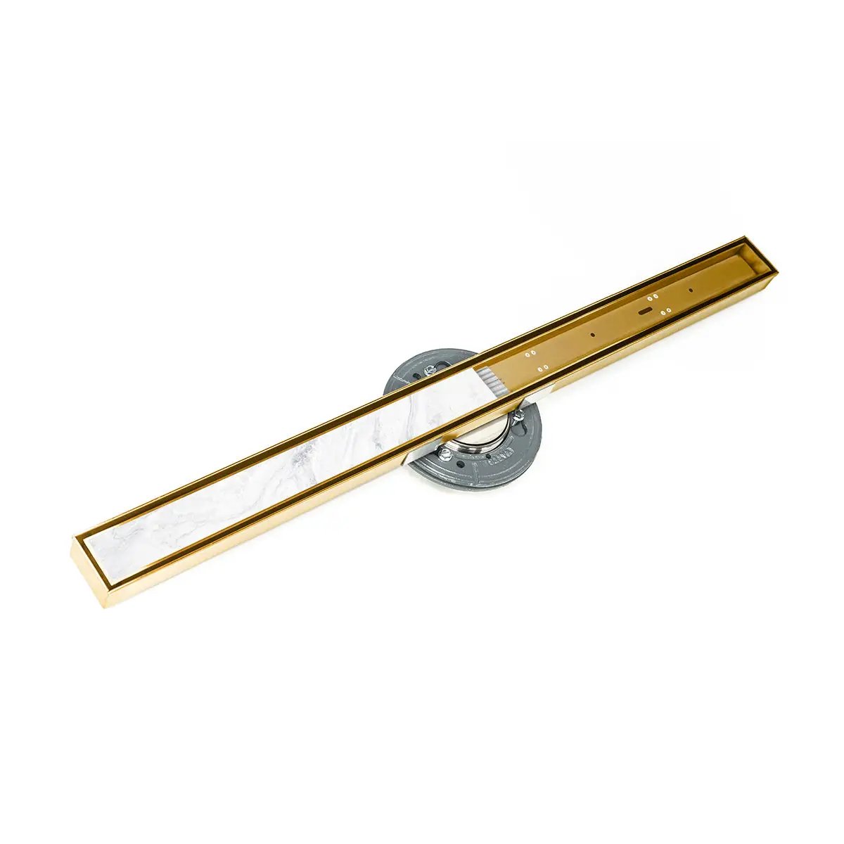 Infinity Drain 48" S-Stainless Steel Series High Flow Complete Kit with Tile Insert Frame with ABS Drain Body, 3" Outlet by Infinity Drain