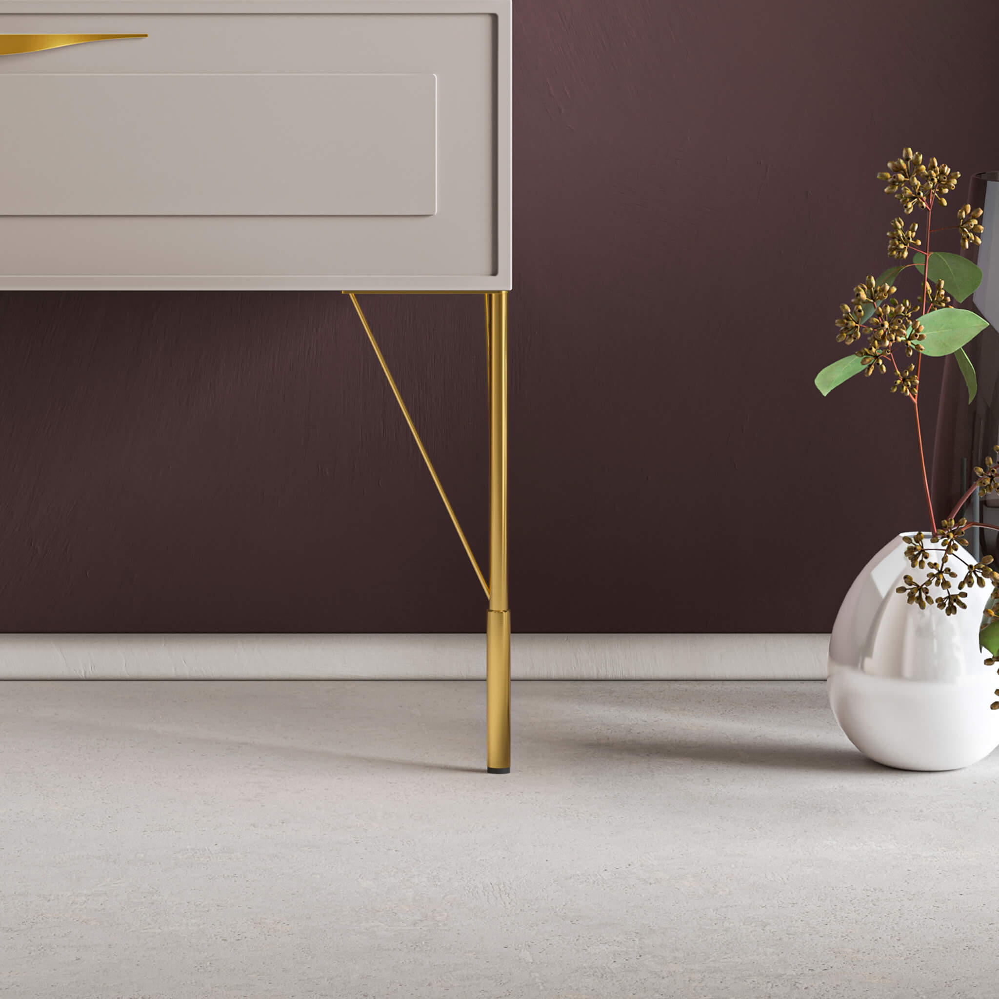 grey matte vanity leg