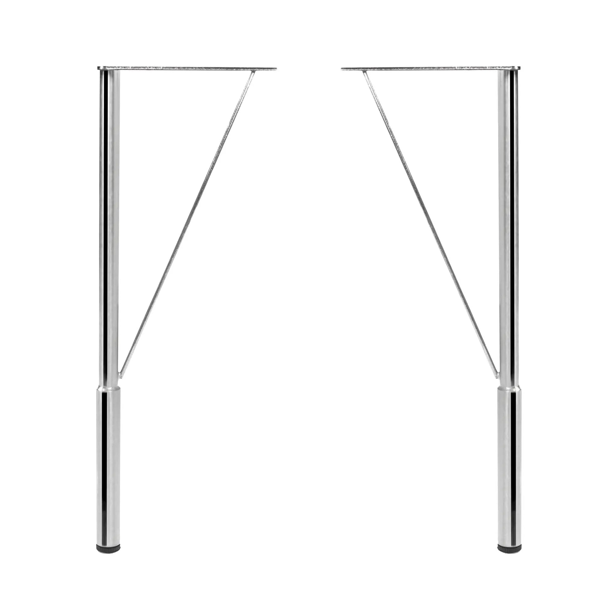 polished chrome vanity leg
