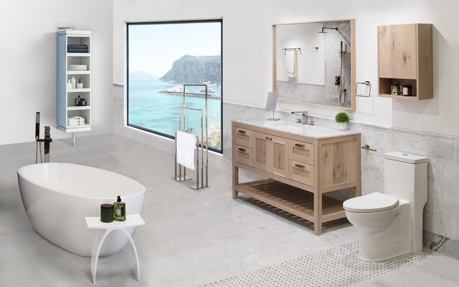 polished stainless steel towel stand