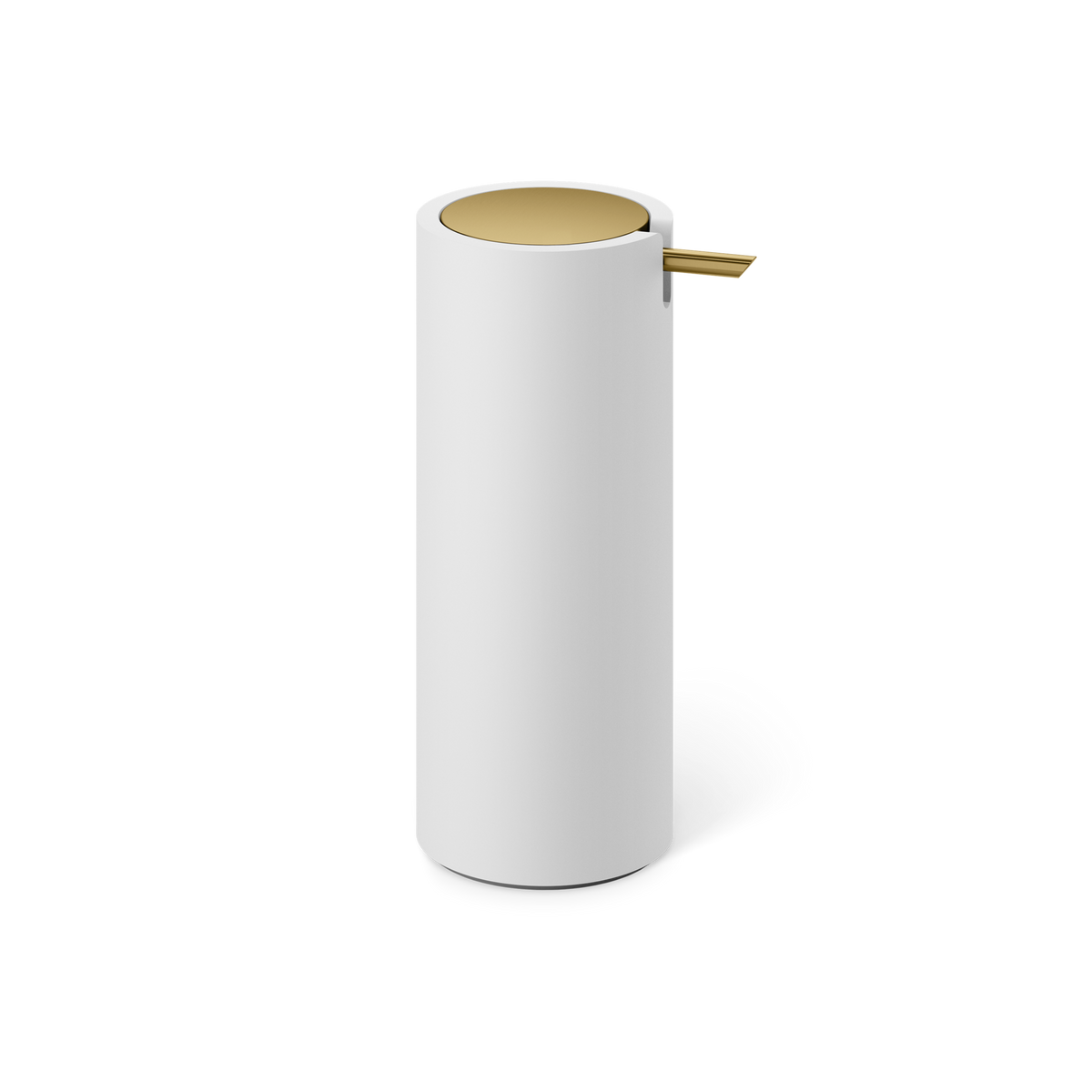 white matte/gold matte pvd soap dispenser
