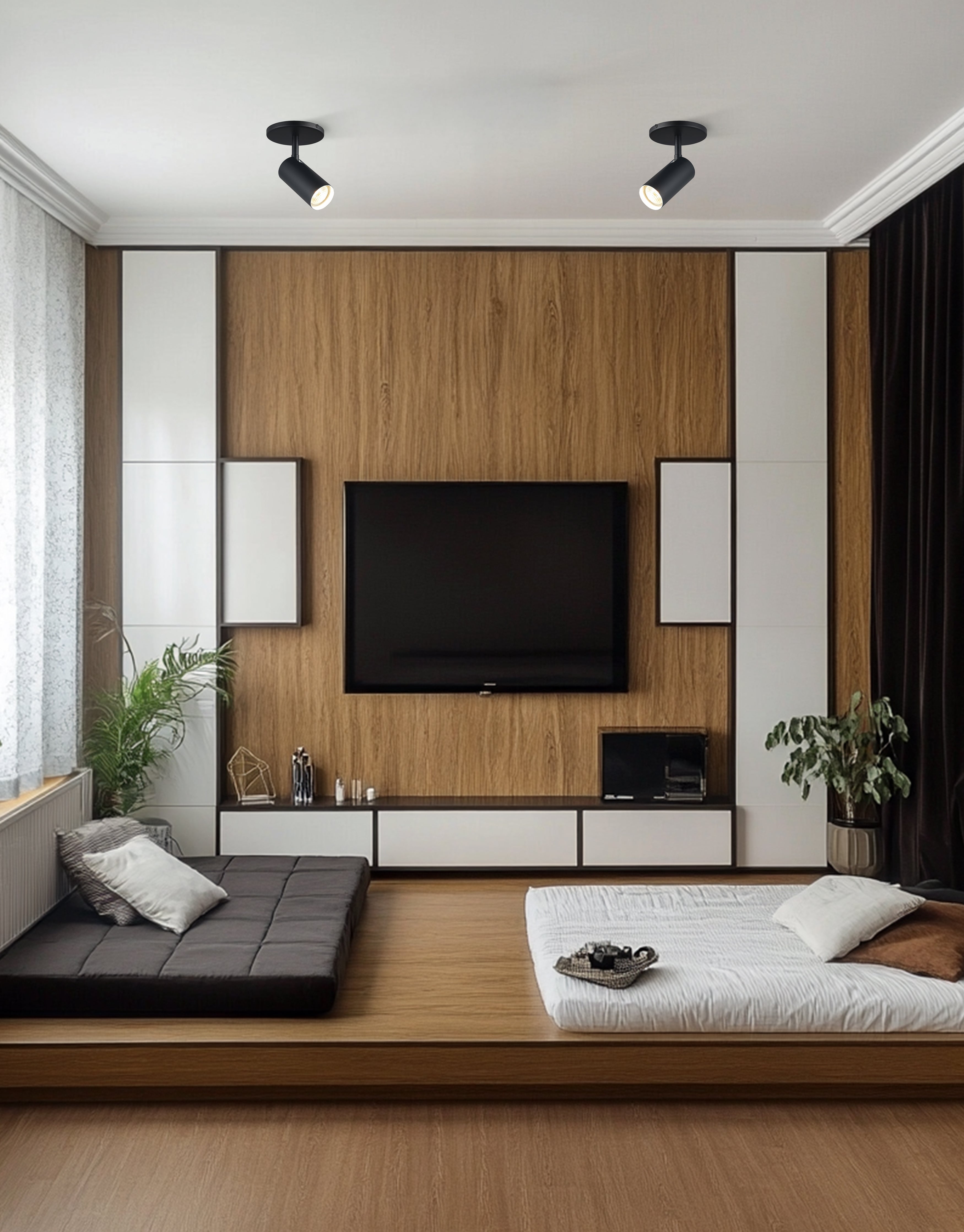 matte black flush mount