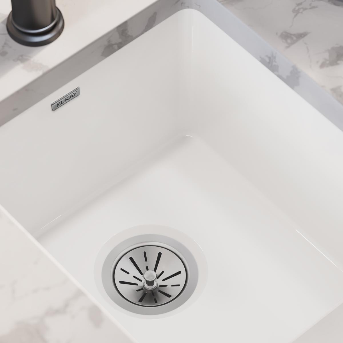 white undermount bar sink