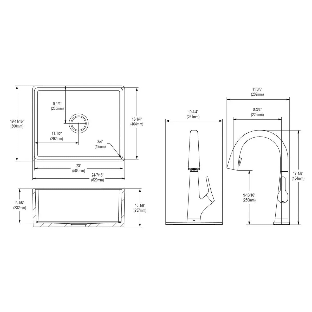 white farmhouse sink