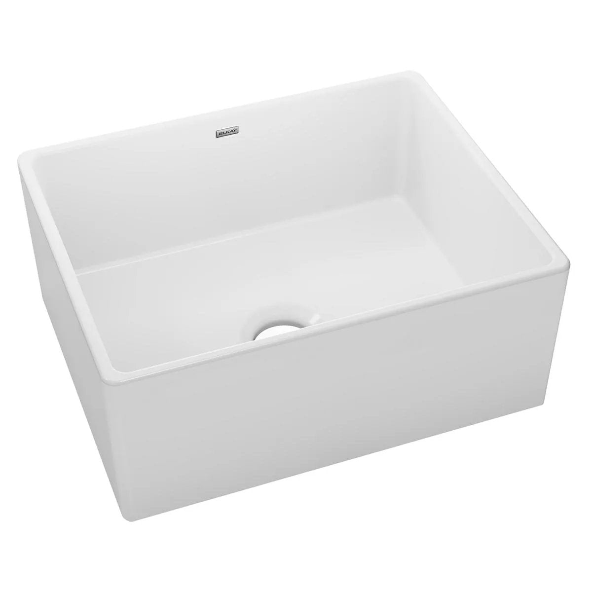white farmhouse sink