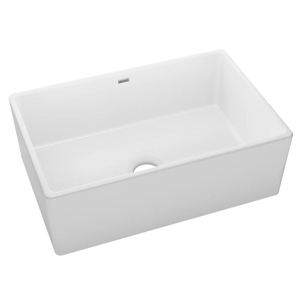 white farmhouse sink