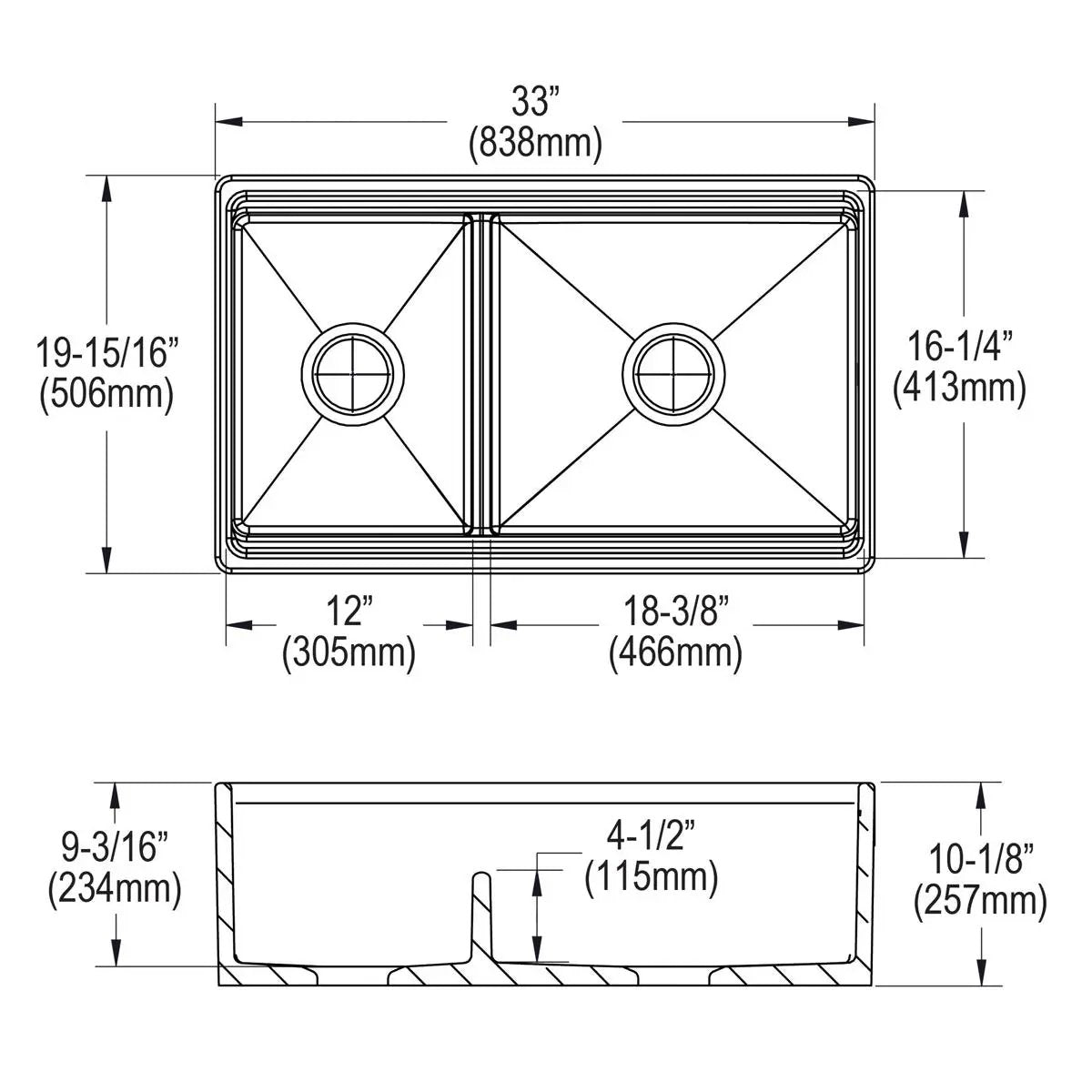 white workstation sink