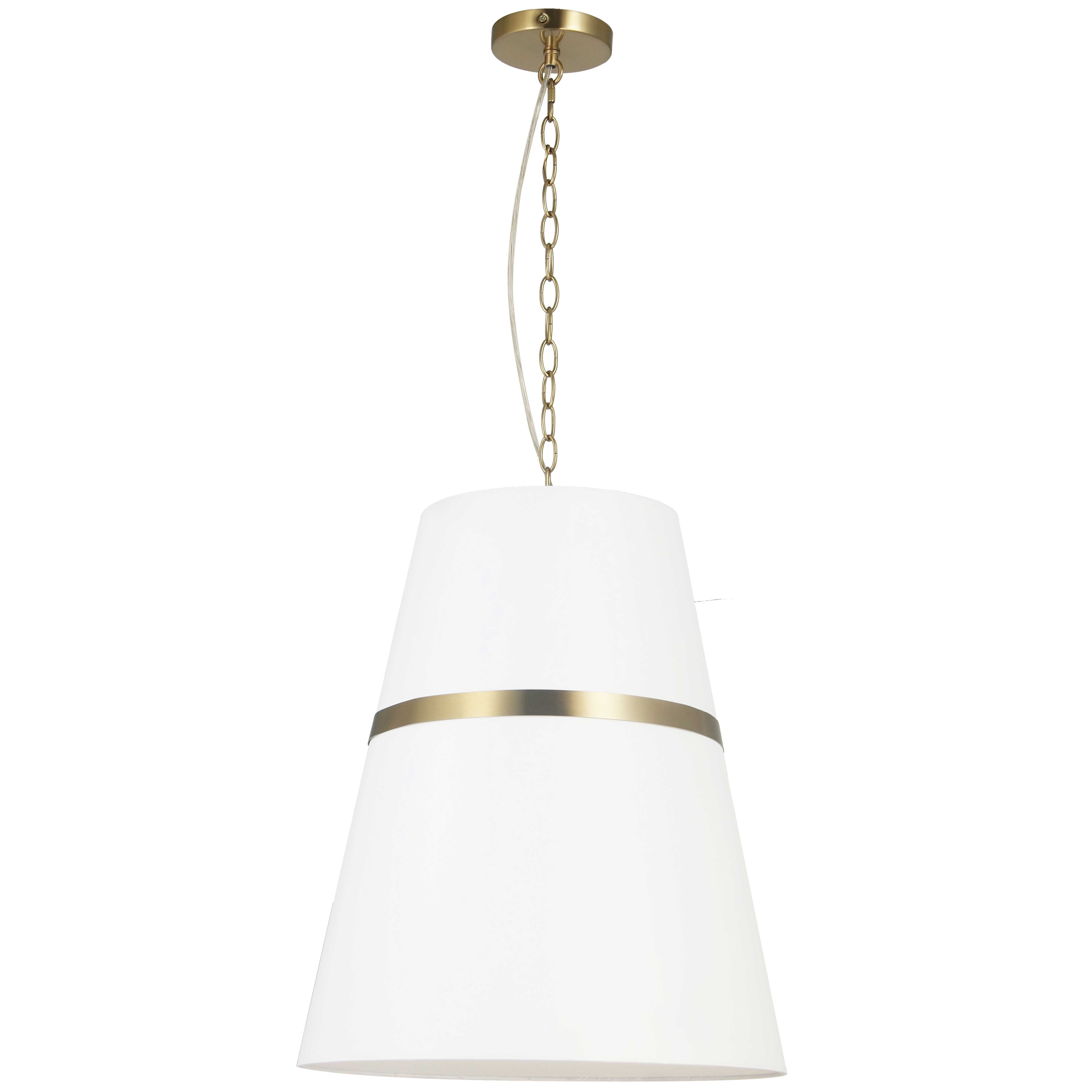 Dainolite 3 Light Incandescent Pendant with White Shade