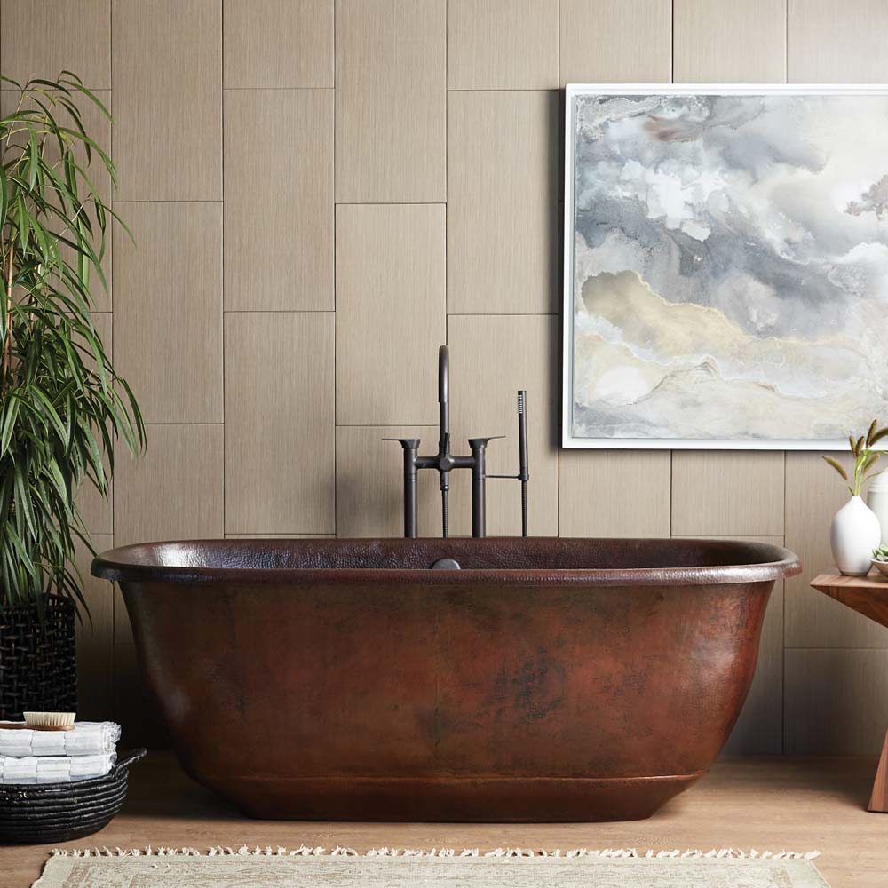 antique copper tub