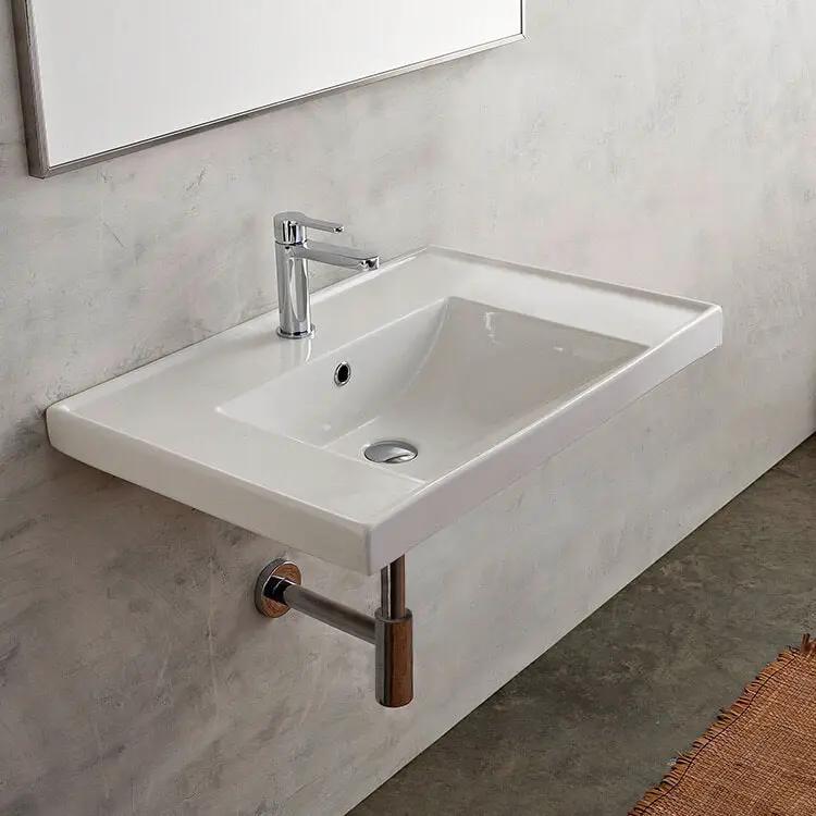 white bathroom sink