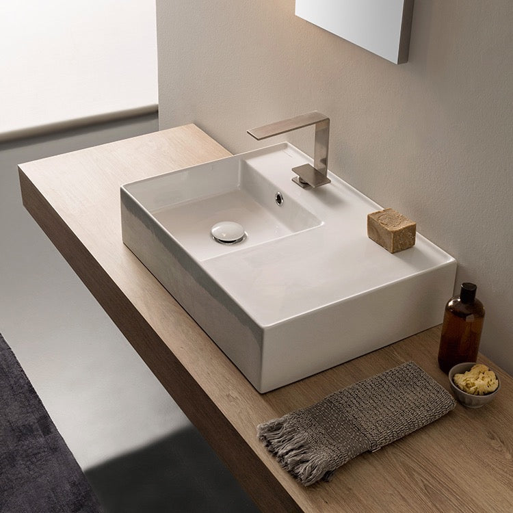 white bathroom sink