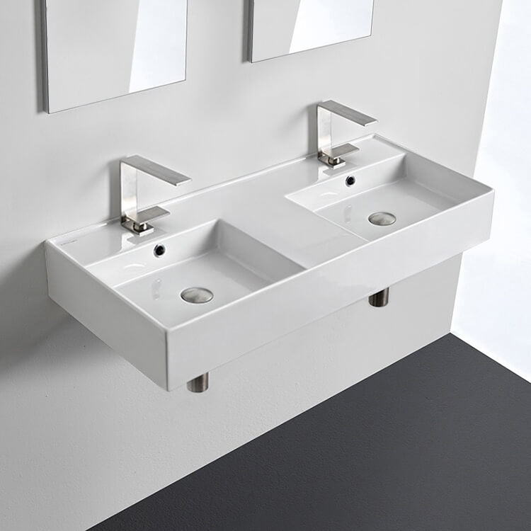 Nameeks Teorema 2 Rectangular Wall Mounted Bathroom Sink