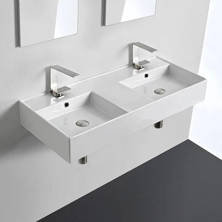 Nameeks Teorema 2 Rectangular Wall Mounted Bathroom Sink by Nameeks