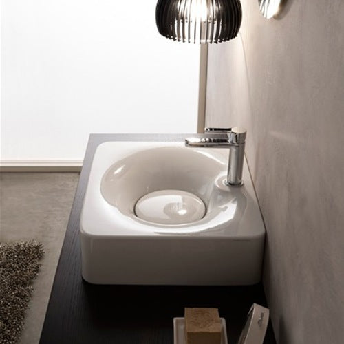 white bathroom sink