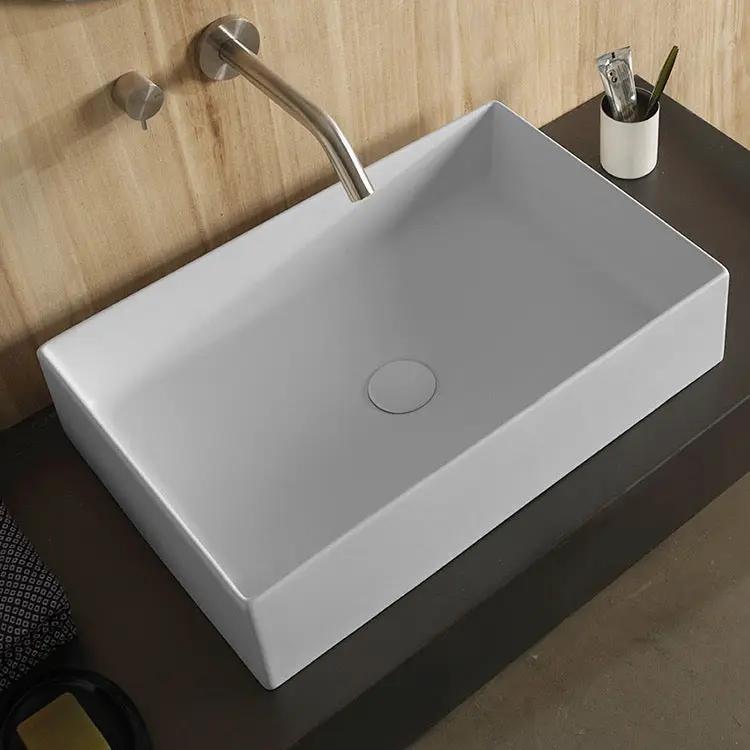 white bathroom sink