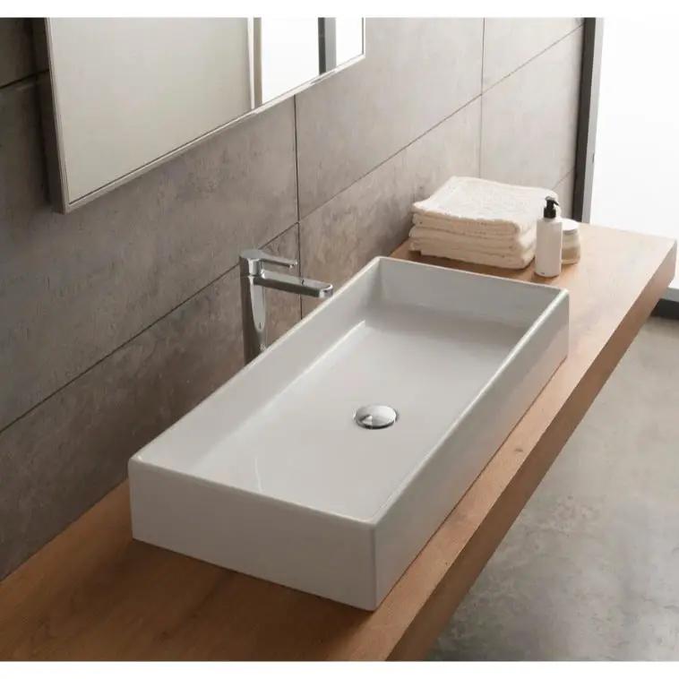 white bathroom sink