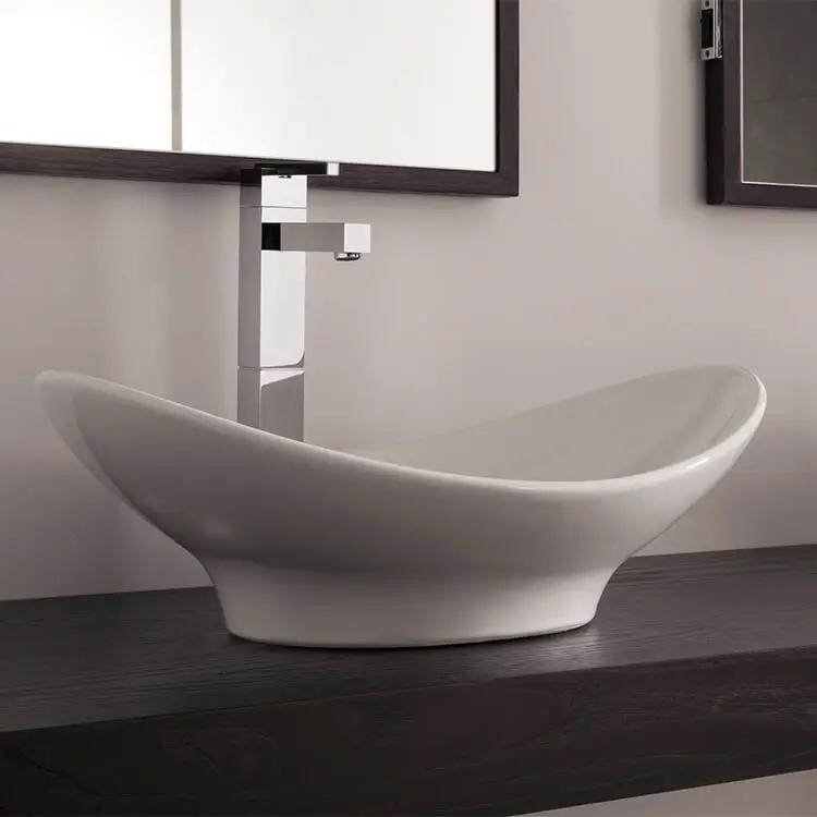 white bathroom sink