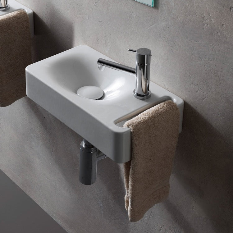 white bathroom sink
