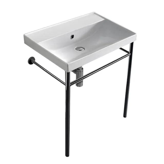 Nameeks Scarabeo 24-1/5" Ceramic Bathroom Sink for Console Installation - Includes Overflow by Nameeks
