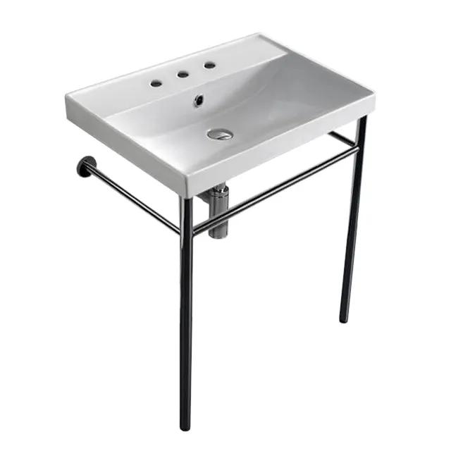 Nameeks Scarabeo 24-1/5" Ceramic Bathroom Sink for Console Installation - Includes Overflow by Nameeks