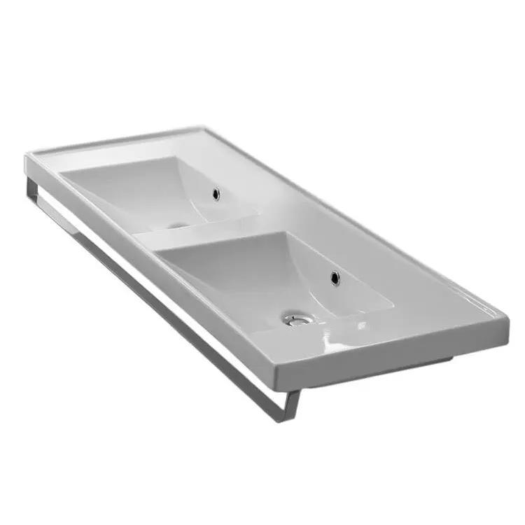 white bathroom sink