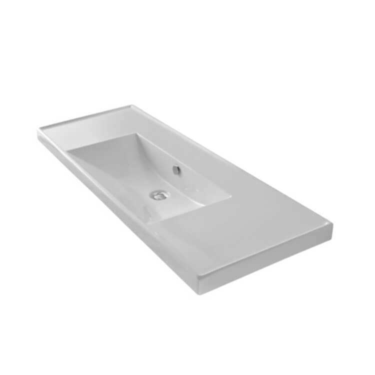 white bathroom sink