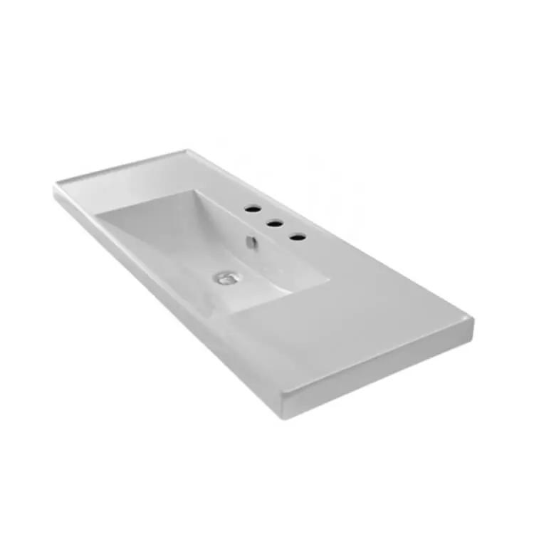 Nameeks Scarabeo 47-5/8" Ceramic Wall Mounted/Drop In Bathroom Sink - Includes Overflow by Nameeks