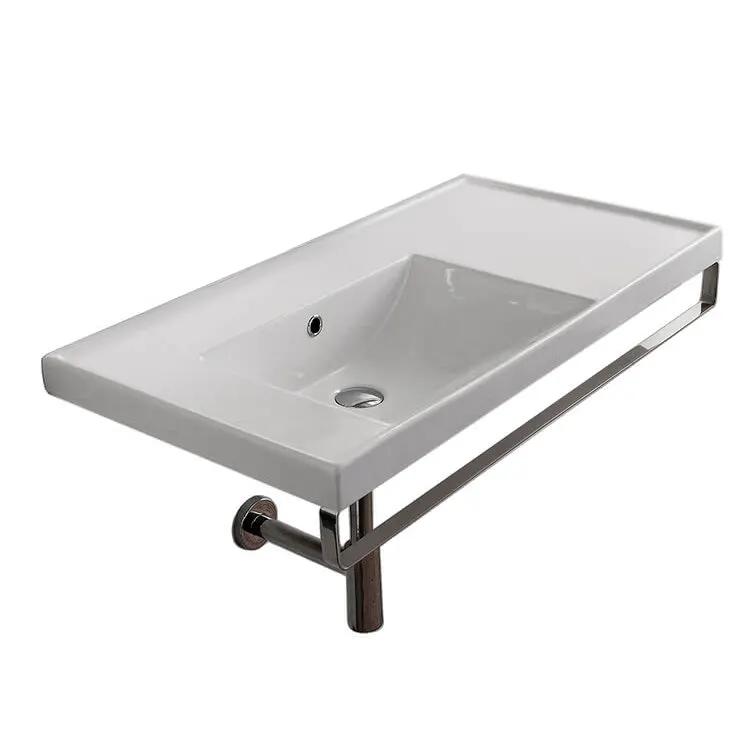 white bathroom sink