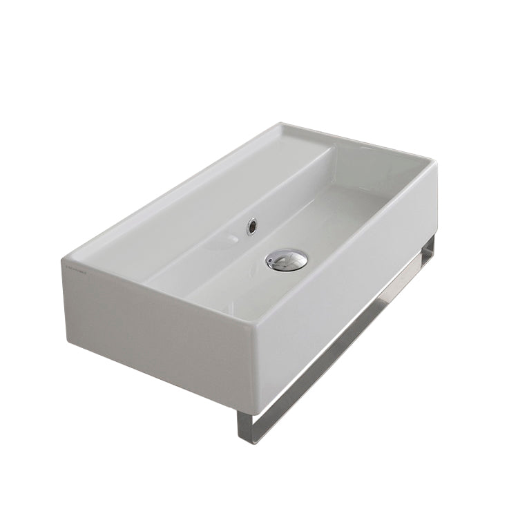 Nameeks Scarabeo 31-1/2" Ceramic Wall Mount Bathroom Sink - Includes Overflow by Nameeks