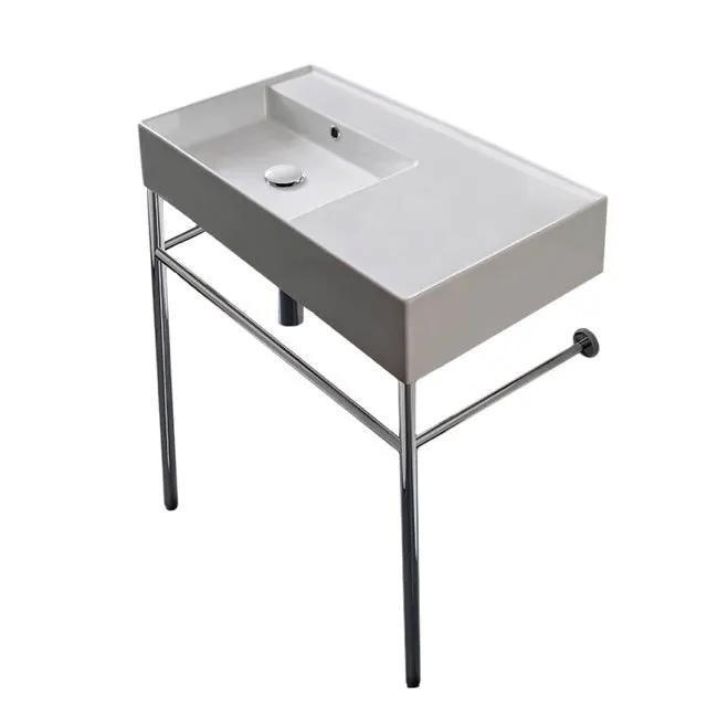 white bathroom sink