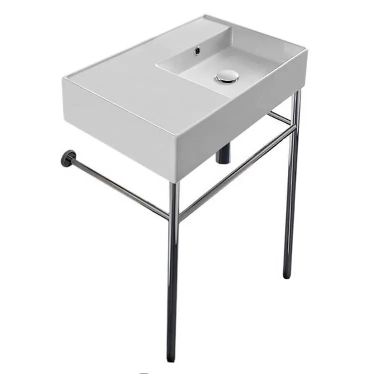 Nameeks Scarabeo Teorema 2.0 24" Rectangular Ceramic Console Bathroom Sink - Includes Overflow by Nameeks