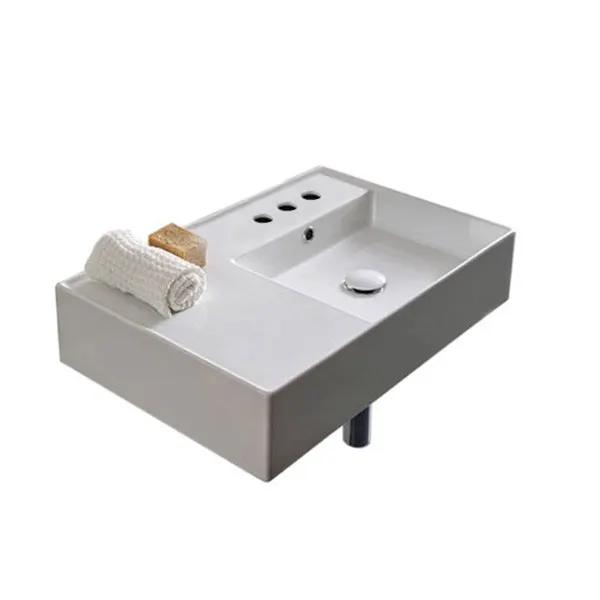 Nameeks Scarabeo Teorema 2.0 24" Rectangular Ceramic Vessel or Wall Mounted Bathroom Sink - Includes Overflow by Nameeks