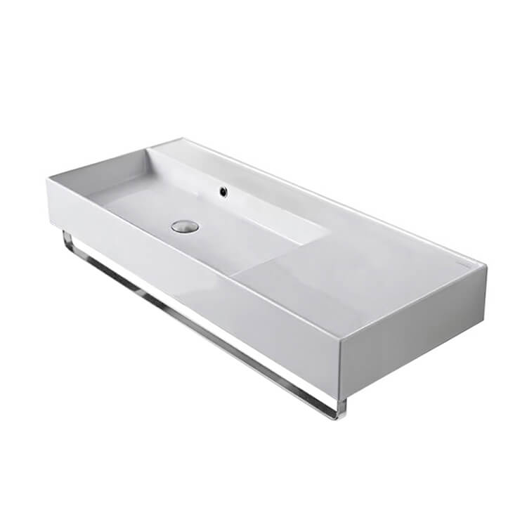 white bathroom sink