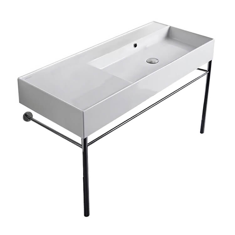 white bathroom sink