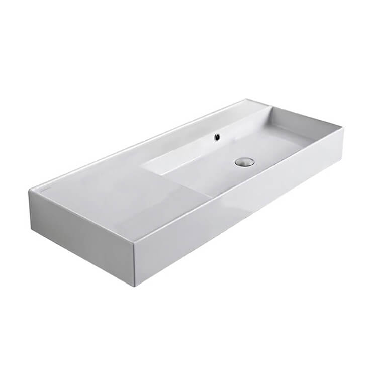 white bathroom sink
