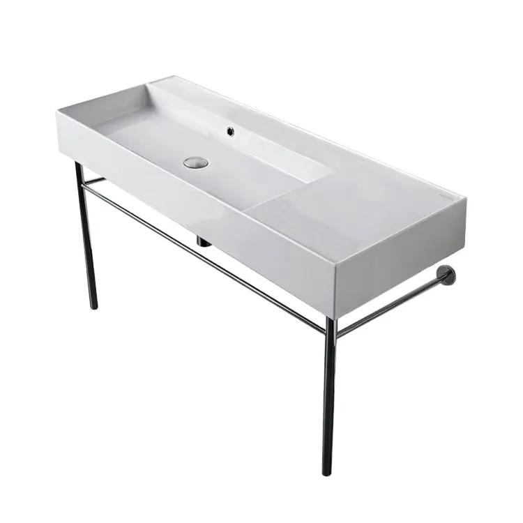 white bathroom sink