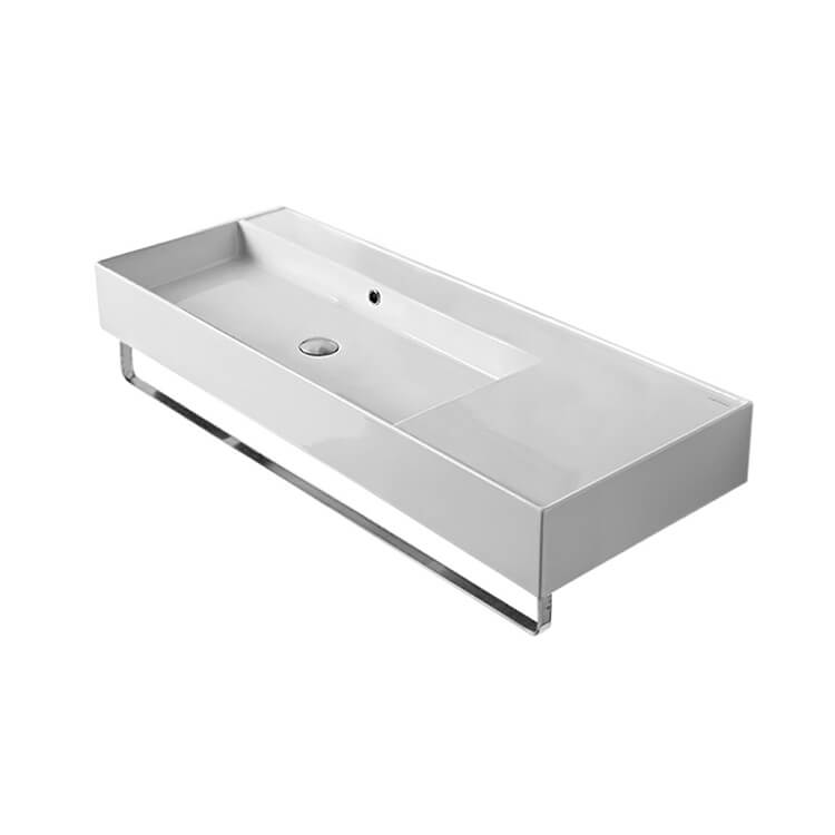 white bathroom sink