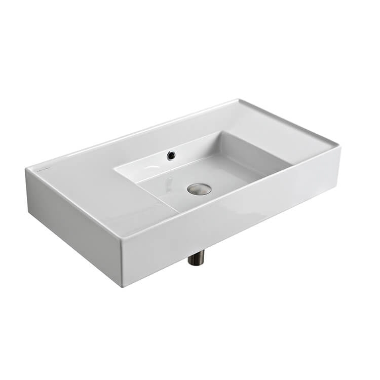white bathroom sink