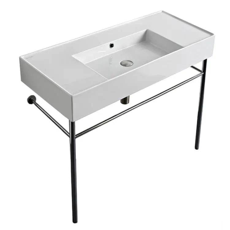 white bathroom sink