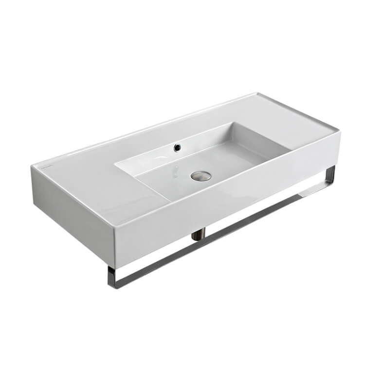 white bathroom sink