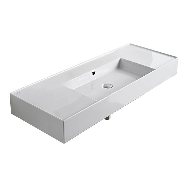 white bathroom sink